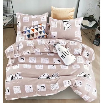 Lenjerie de pat dublu bumbac satinat, set 4 piese - LSM50 Lenjerie de pat dublu bumbac satinat, set 4 piese - LSM50