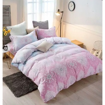 Lenjerie de pat dublu bumbac satinat, set 4 piese - LSM35 Lenjerie de pat dublu bumbac satinat, set 4 piese - LSM35