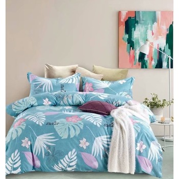 Lenjerie de pat dublu bumbac satinat, set 4 piese - LSM41 Lenjerie de pat dublu bumbac satinat, set 4 piese - LSM41