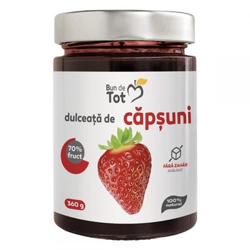 Dulceata de Capsuni Fara Zahar 360 grame Dacia Plant Dulceata de Capsuni Fara Zahar 360 grame Dacia Plant