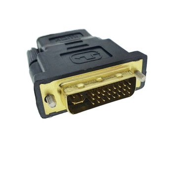 Adaptor DVI (24+5) tata la HDMI mama, bidirectional, negru Adaptor DVI (24+5) tata la HDMI mama, bidirectional, negru
