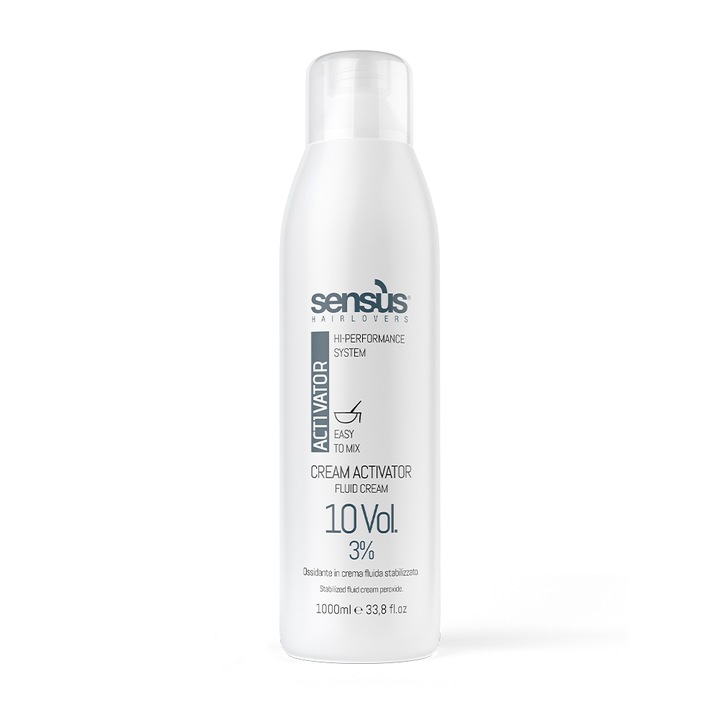 Oxidant crema 3%, 10 Vol, Sensus Hi-Performance System Cream Activator, 1000 ml
