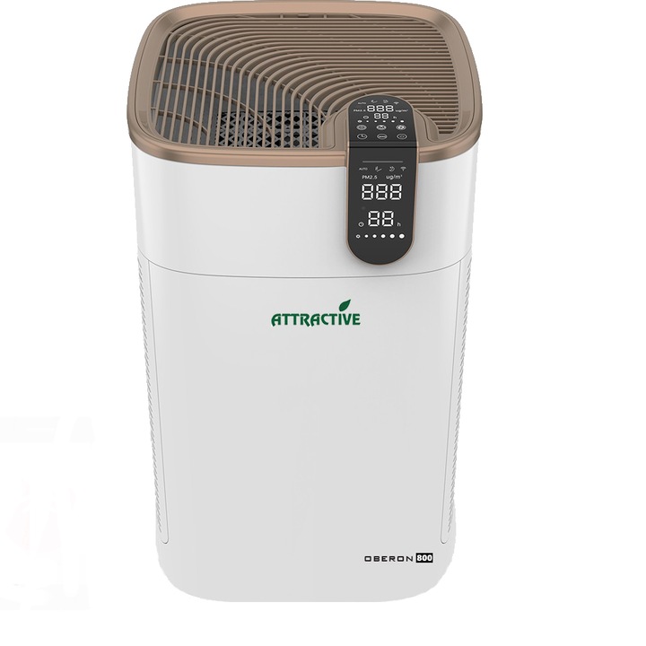 Purificator de aer Philips seria 4500i AC4550/50, rata eliberare aer curat: 400 m³/h, 4 moduri automate, alb