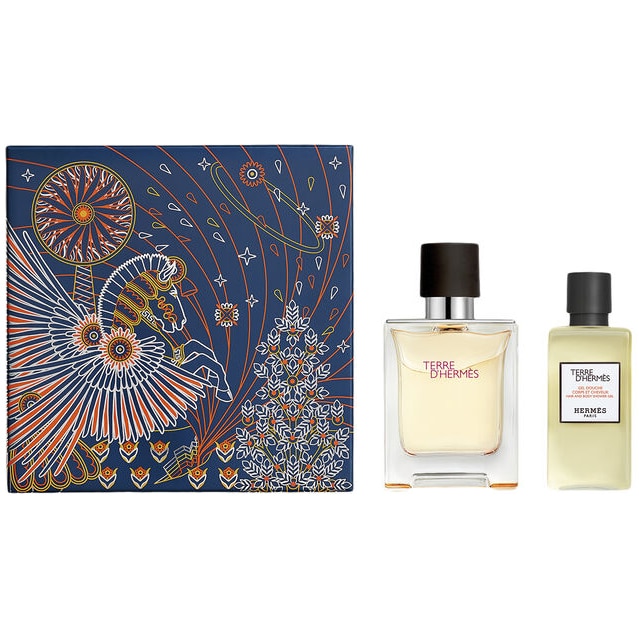 Set Apa de toaleta Hermes Terre d'Hermes Eau de Toilette 50ml + Shower Gel 40ml, Barbati, 50 ml