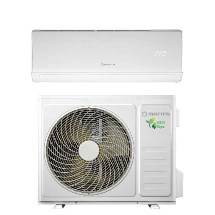 Manta inteligens klíma hűtő-fűtő légkondicionáló S R32 3.5kW, WIFI, csepptálca fűtés, -25 °C-ig fűt