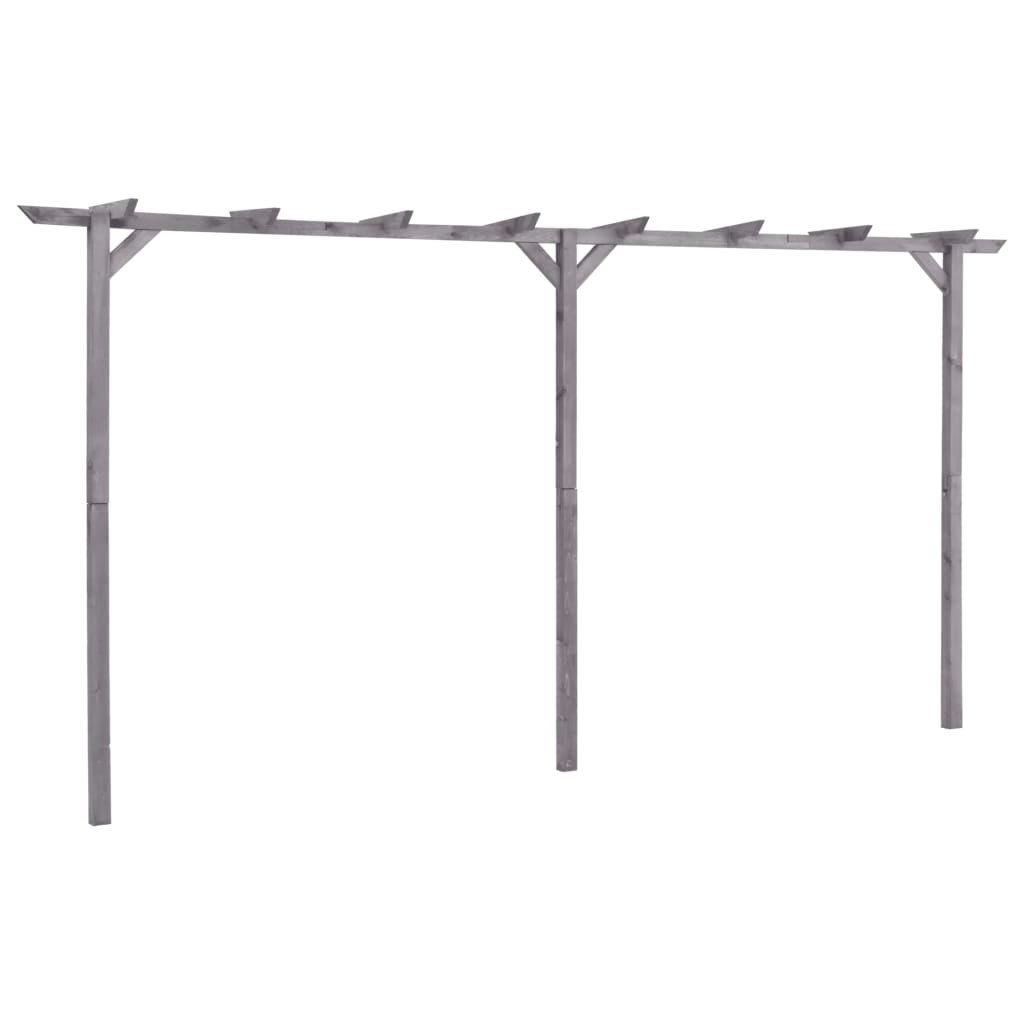 Pergola de gradina, vidaXL, Lemn de pin tratat, 400 x 40 x 205 cm, Gri