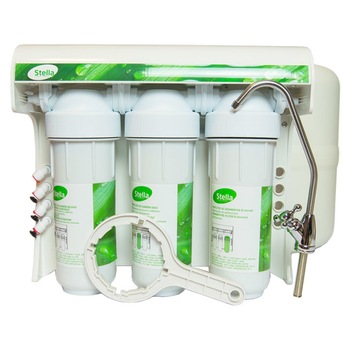 Filtru de apa Blue Filter, Stella 75 GPD, osmoza inversa, cu pompa booster 5 trepte, 16 l Filtru de apa Blue Filter, Stella 75 GPD, osmoza inversa, cu pompa booster 5 trepte, 16 l