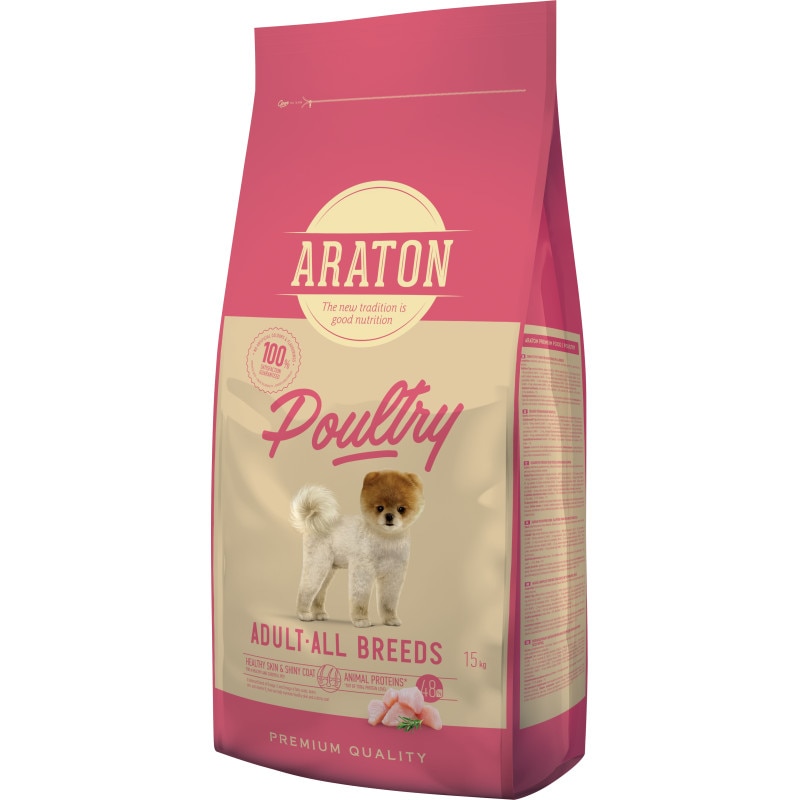 Hrana uscata pentru caini, ARATON, Adult, Mini & Medium, 15 Kg
