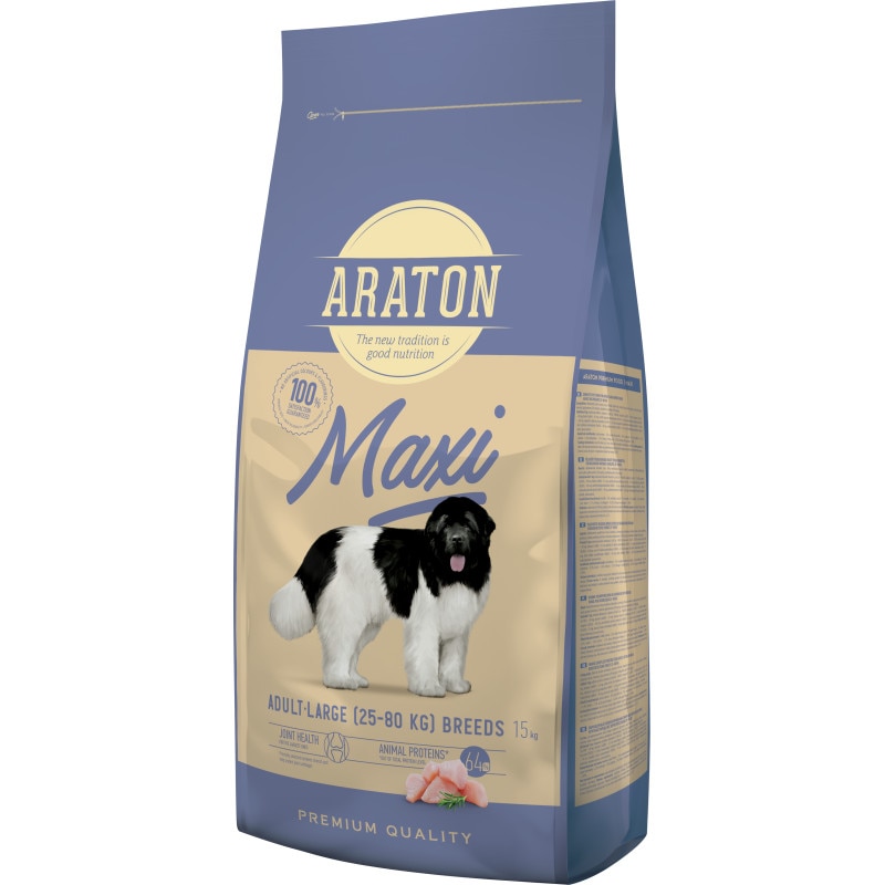 Hrana uscata pentru caini, ARATON, Adult, Maxi, 15 Kg