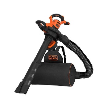 Aspirator suflanta frunze electrica cu fir, 3000W, Sac 72L, 404KM/h, Black + Decker Aspirator suflanta frunze electrica cu fir, 3000W, Sac 72L, 404KM/h, Black + Decker