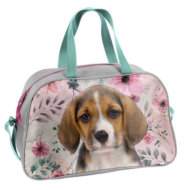 Geanta sport Paso Dog 40x25x13 cm Menta/Roz