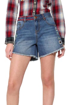 Pantaloni scurti, Desigual 17WWDD13, Albastru Pantaloni scurti, Desigual 17WWDD13, Albastru