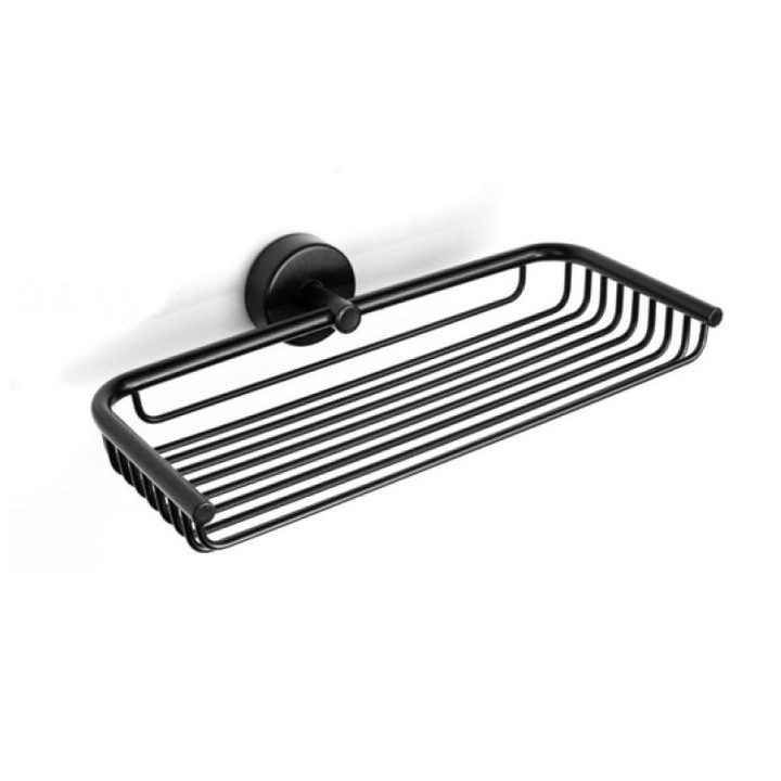 Сапунерка Kapitan Moderno, мрежеста, двойна, черен мат, неръждаема стомана