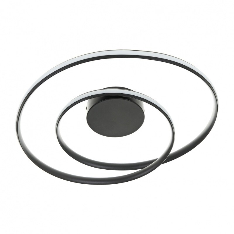 Plafoniera Finley, Negru, led 59w, 3000k-4000k-6000k, 2295 bk