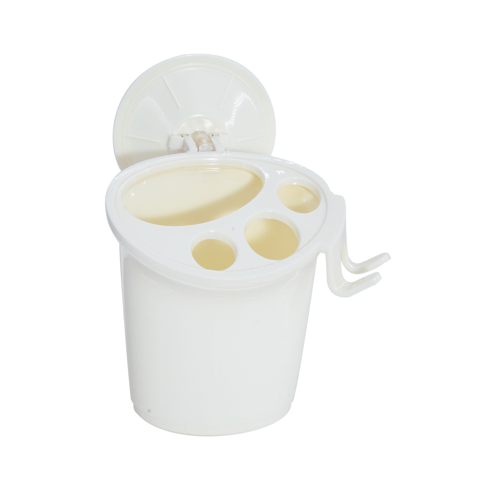 Suport pasta + periuta dinti,fixare perete , alb