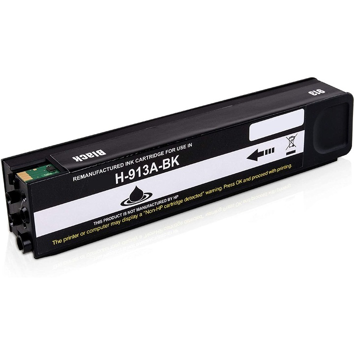 Cartus cerneala (inkjet), marca TIN, model L0R95AE / HP 913XL Bk, negru, 3500 pagini, 70 ml