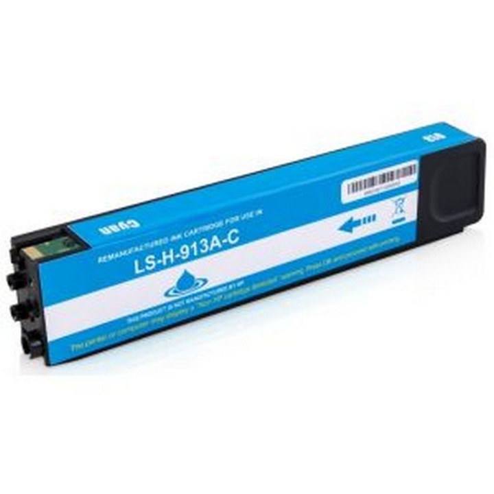 Cartus cerneala (inkjet), marca TIN, model F6T77AE / HP 913XL C, cyan, 3000 pagini, 45 ml