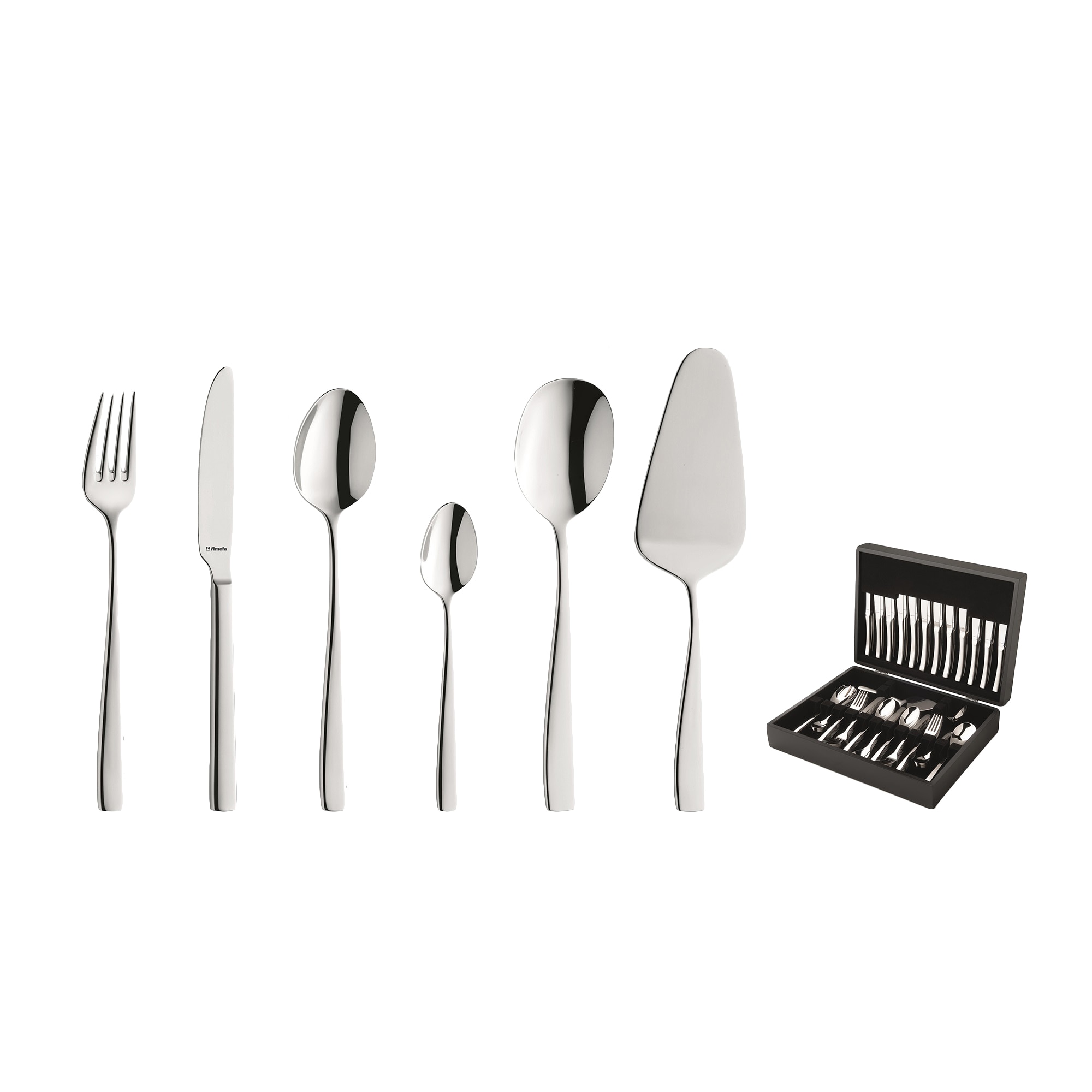 Set tacamuri Amefa, 78 piese, model Martin, inox
