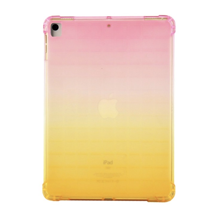 Висококачествен силиконов калъф Bibilel за Apple iPad 10.2" (2019-2020), жълто-розов, BBL2101