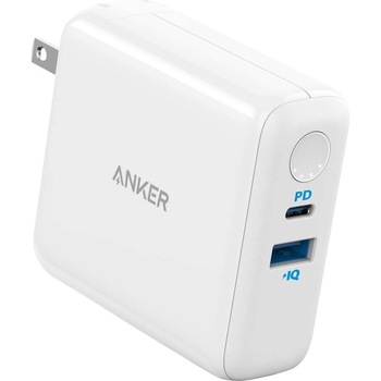 Acumulator+incarcator Anker PowerCore III Fusion, 5000 mAh, alb Acumulator+incarcator Anker PowerCore III Fusion, 5000 mAh, alb