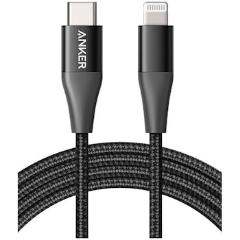 Cablu Anker PowerLine+ II, USB-C Lightning, 1.8m, black Cablu Anker PowerLine+ II, USB-C Lightning, 1.8m, black