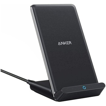Incarcator wireless Anker PowerWave+ Stand, 10W, black Incarcator wireless Anker PowerWave+ Stand, 10W, black