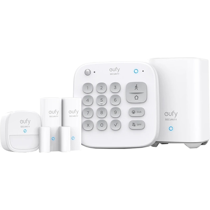 Интелигентна безжична аларма Eufy датчик за движение, 2 входни сензора, Клавиатура