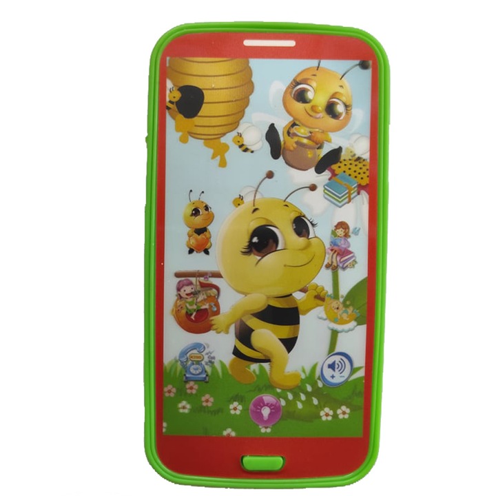 Детски музикален телефон AK Market Пчеличка, Червен