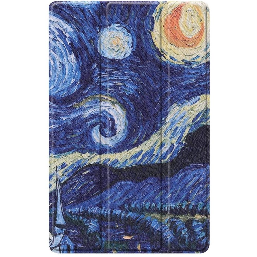 Husa Lemontti Custer Texture Pattern Colored Drawing Tableta compatibila cu Samsung Galaxy Tab A 2019 10.1 inch, Starry Sky