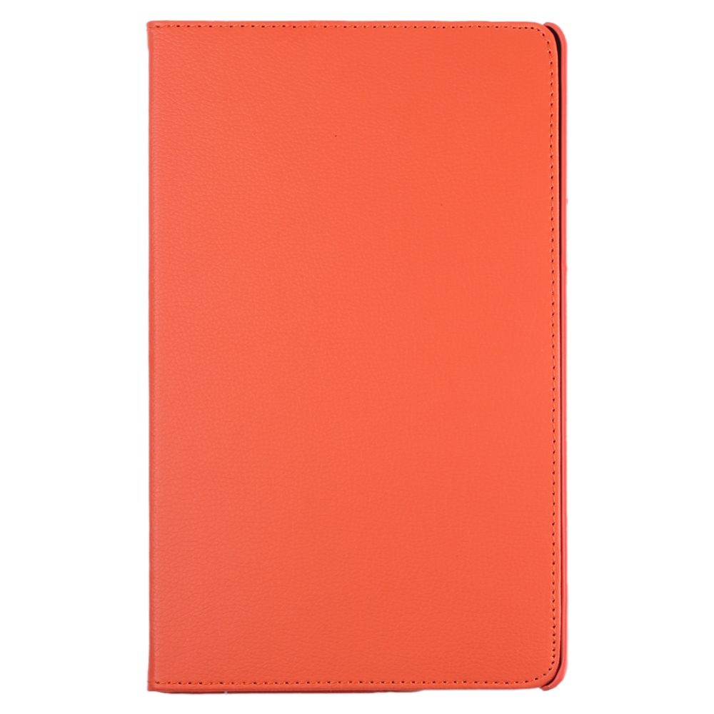 Husa Lemontti Litchi Flip Leather Case compatibila cu Tableta Samsung Galaxy Tab A 2019 10.1 inch, Orange