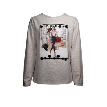 Bluza fete, bej, 140 cm, 10 ani Bluza fete, bej, 140 cm, 10 ani