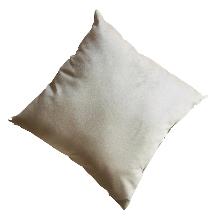 Декоративна възглавница, Lux Velvet, кремава, 45x45см