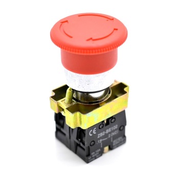 Buton motor 220V Ciuperca cu retinere ON-OFF rosu Buton motor 220V Ciuperca cu retinere ON-OFF rosu