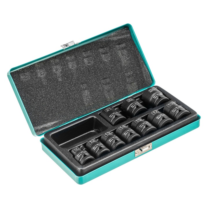 Комплект вложки STELS, ударни, 6-стенни, 1/2", 10-24 мм, 10бр