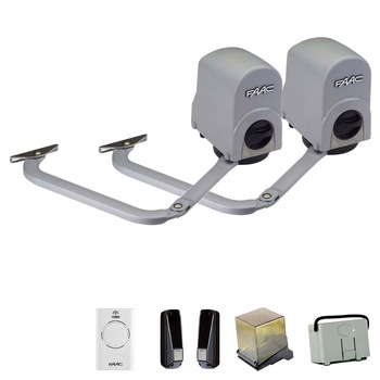 Kit automatizare poarta batanta 24V, Faac model 391, cu brat articulat pentru porti rezidentiale maxim de 2 x 2m Kit automatizare poarta batanta 24V, Faac model 391, cu brat articulat pentru porti rezidentiale maxim de 2 x 2m