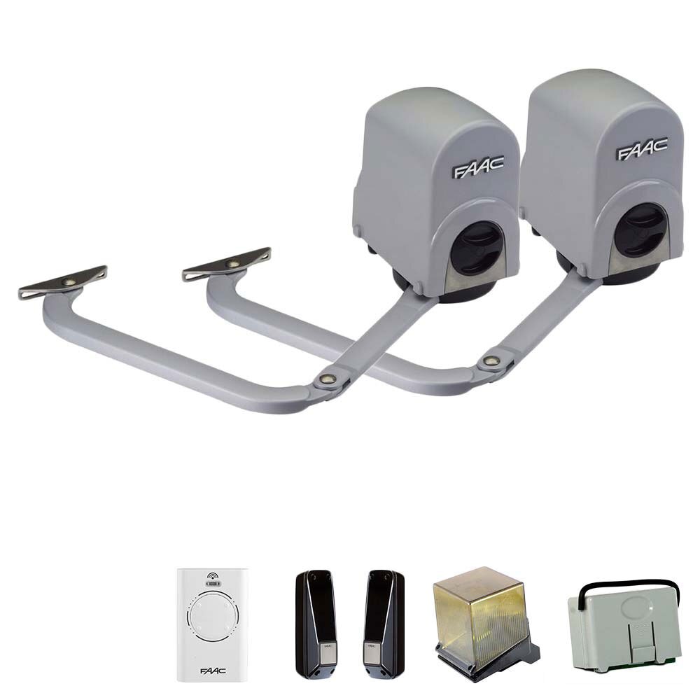 Kit automatizare poarta batanta 24V, Faac model 391E, cu brat articulat, pentru porti, rezidentiale, maxim de 2 x 2m