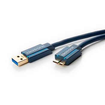 Cablu USB A 3.0-micro USB B 3m, Clicktronic Cablu USB A 3.0-micro USB B 3m, Clicktronic