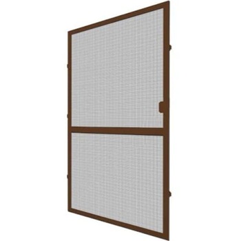 Plasa de insecte cu rama suplimentara, 860x1900 mm, pentru usa 980x2000 mm, aluminiu, culoare maro Plasa de insecte cu rama suplimentara, 860x1900 mm, pentru usa 980x2000 mm, aluminiu, culoare maro