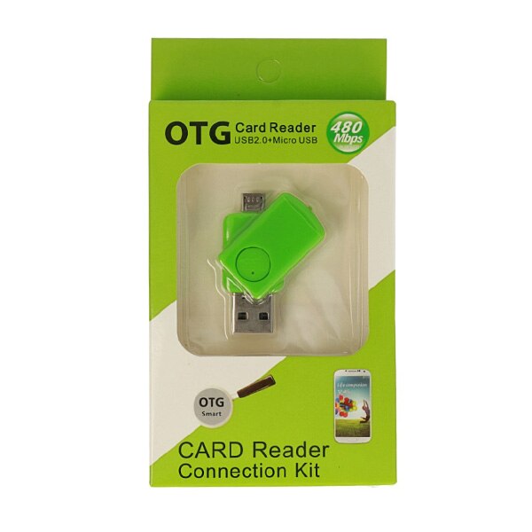 Adaptor OTG USB 2.0 - MicroUSB (Verde)
