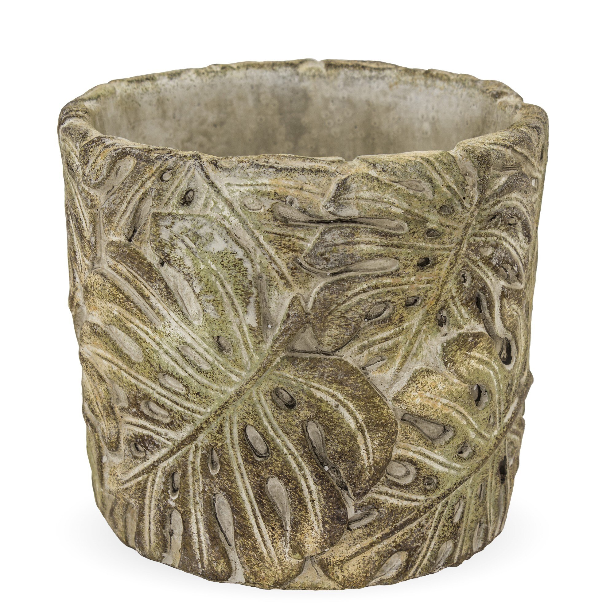 Ghiveci de piatra, model frunze, 11x12.5 cm