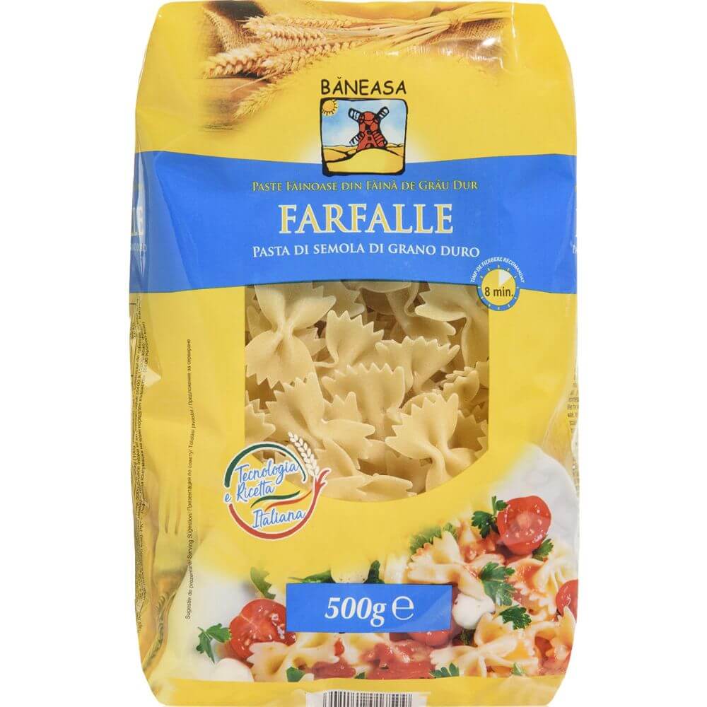 Farfalle din Grau Dur Baneasa, 500 g
