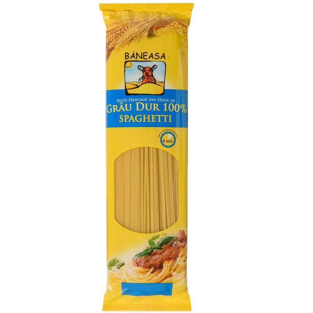 Spaghetti din Grau Dur Baneasa, 500 g