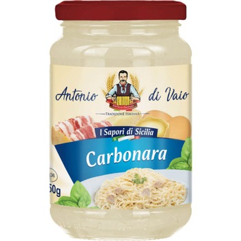 Sos pentru Paste Antonio Di Vaio Carbonara, 350g Sos pentru Paste Antonio Di Vaio Carbonara, 350g