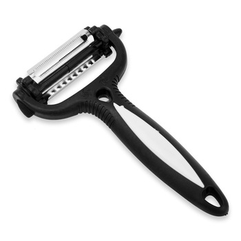 Curatator Legume si Fructe, 3 in 1, capat rotativ, Negru Curatator Legume si Fructe, 3 in 1, capat rotativ, Negru