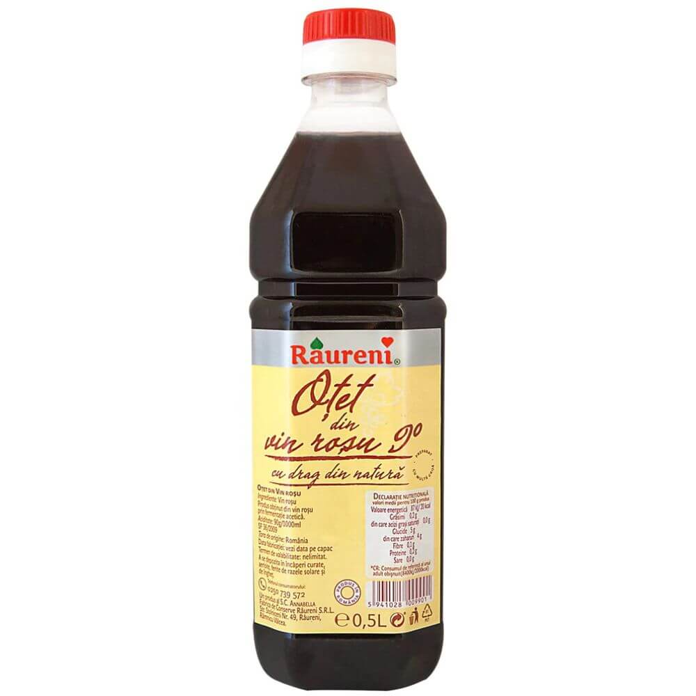 Otet de Vin Rosu Raureni, 500 ml