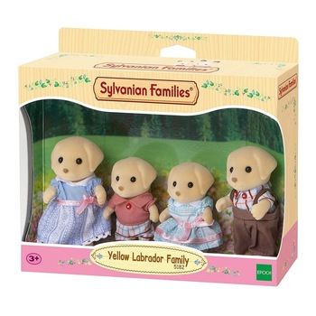 Set 4 figurine Sylvanian Families, Familia Labrador Galben Set 4 figurine Sylvanian Families, Familia Labrador Galben