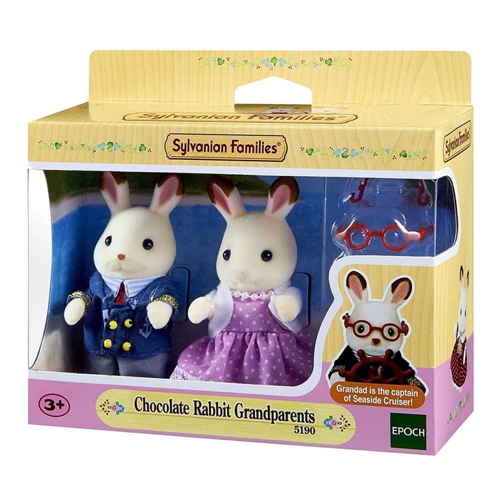 Комплект от 2 фигурки Sylvanian Families - Chocolate Rabbit Grandparents