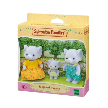 Set 3 figurine Sylvanian Families 5376, Familia Elefant Set 3 figurine Sylvanian Families 5376, Familia Elefant