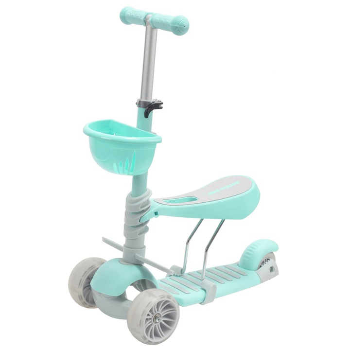 Action One Kinder XS Roller, 3 az 1-ben, gyerekeknek, könnyű kerekekkel, zöld