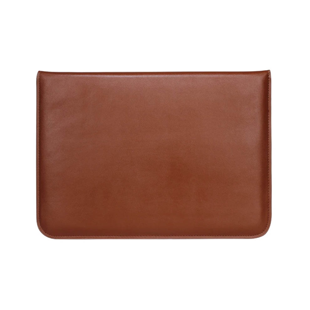 Husa din Piele pentru Macbook Pro/Pro Retina, Capac cu Magnet, Ecran 15-16 inch, Touchbar, Maro